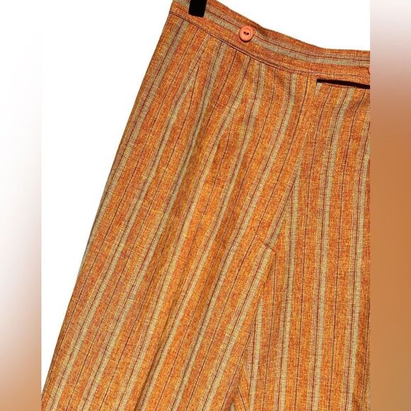 Vintage Orange Max Moda Striped Funky Trouser Waist 26” length 37” Inseam 24” - Picture 6 of 15